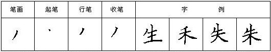 短撇写法图示