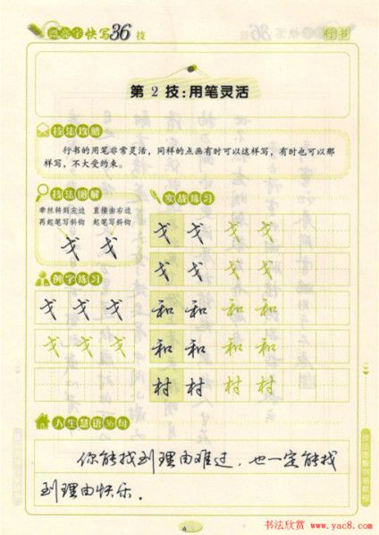 荆霄鹏《漂亮字快些36技》硬笔行书练字字帖下载